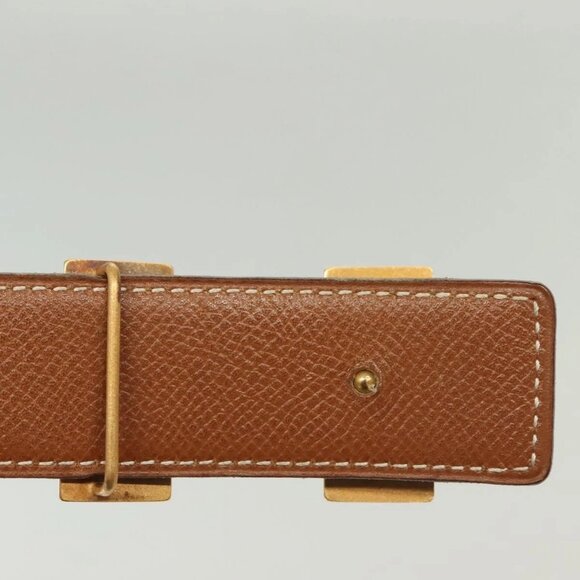 HERMES Constance H Belt Leather 31.1"" Black Auth ki5928 - Picture 6 of 10